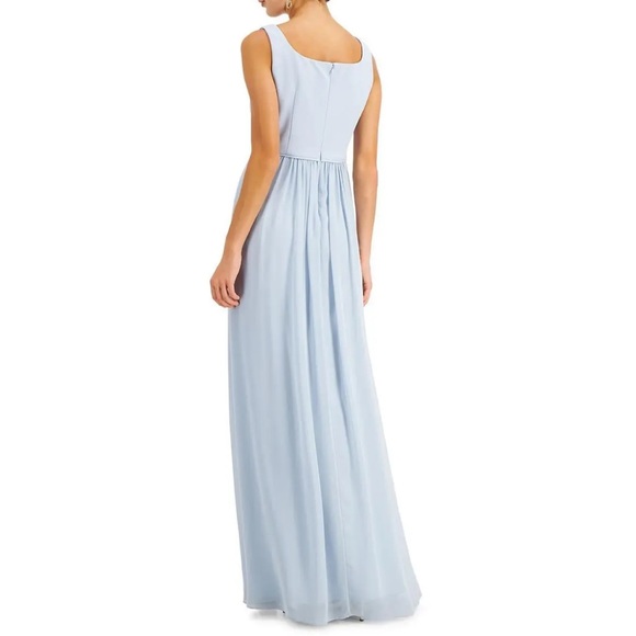 Adrianna Papell Women’s Chiffon Maxi Formal Evening Gown Dress Blue Sz 6 NWOT - Picture 2 of 9